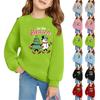 Christmas Day Girls Round Neck Pullovers For Kids Printed Baby Tops
