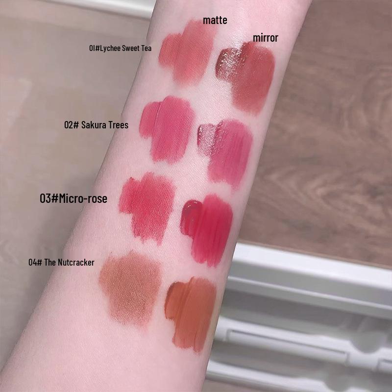 GegeBear Samtiger Nebel Lippenlack Set: Langanhaltend, Intensive Farbe, Koreanischer Stil für einen energiegeladenen Look.