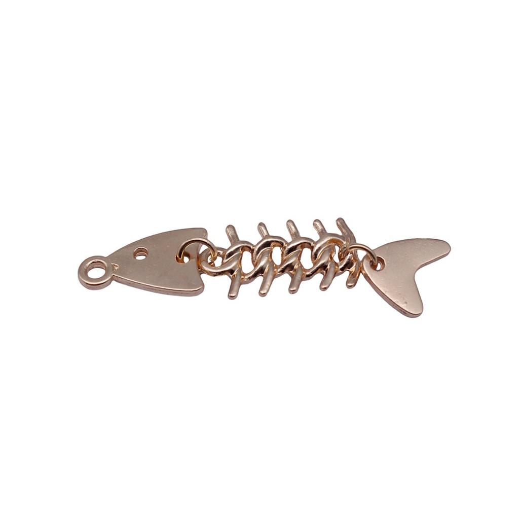 Fish Bone Charms Multi Color Alloy Pendants For Ocean Themed DIY Jewelry Accessories