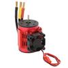 3650 3100KV Brushless Motor with Heat Sink and 60A Waterproof Electronic Speed Controller Set for 1/10 RC Car