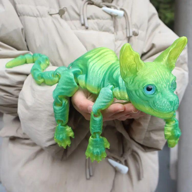 Home Decoration 50Cm3D Printing Sphinx Cat Animal Toy Realistic Hairless Doll Articulated Cat Plush Toy Cat Enthusiastcollection