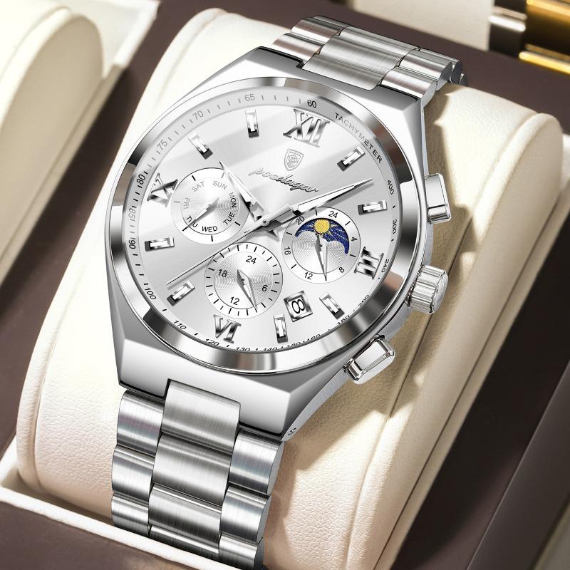 Top Brand New Chronograph Fashion Watch Luminous Waterproof Men's Multifunctional Luminous Wristwatch