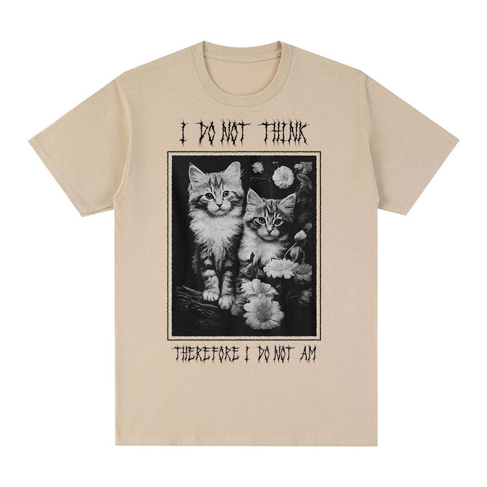

Fun Cat Printed Men s T-Shirt Summer Vintage Kawaii Men s and Women s Surfing Beach T-Shirt Unisex Breathable Casual Top 4XL
