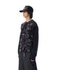 Aakam Camouflage Knit Zip-Up Cardigan (Black)
