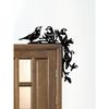 1PC Metal Sleigh Wall Stickers: Door Corner & Party Decor