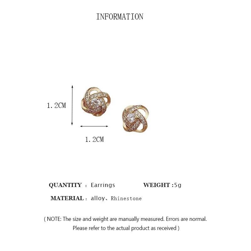 New Exquisite Shiny Zircon Heart Flower Earrings Korean Elegant Square Geometric Crystal Earrings for Women Fashion Zircon Gift