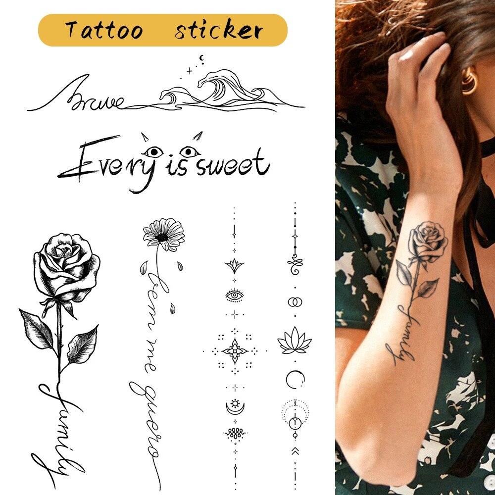 Autocolant Tatuaj de Unică Folosință Suc Herbal Semi Permanent Impermeabil Autocolant Tatuaj Collabone 30 Modele Tatuaj Sigure Fără Durere Sexy