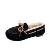 New Women's Shoes with Fleece, Flat, One-foot Thick Fleece Warm Cotton Shoes