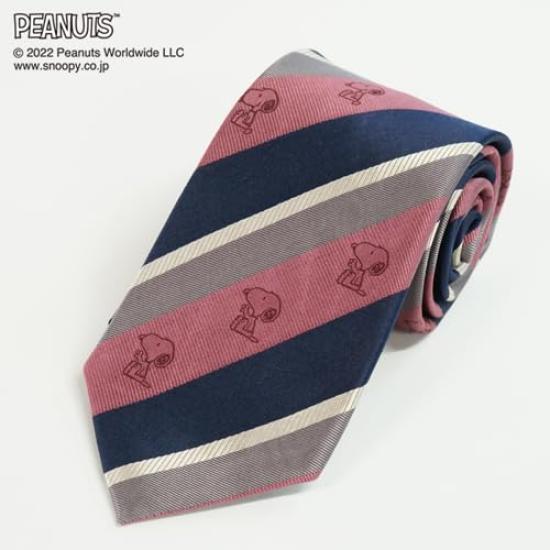 PEANUTS (Snoopy Necktie) PEANUTS Necktie PN916759 Navy x Pink