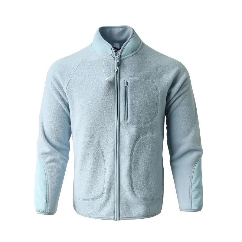 

Men s Autumn Winter Couple Stand Collar Zipper Outdoor Sports Fleece Coat Base Warm Fleece Coat Jacket L