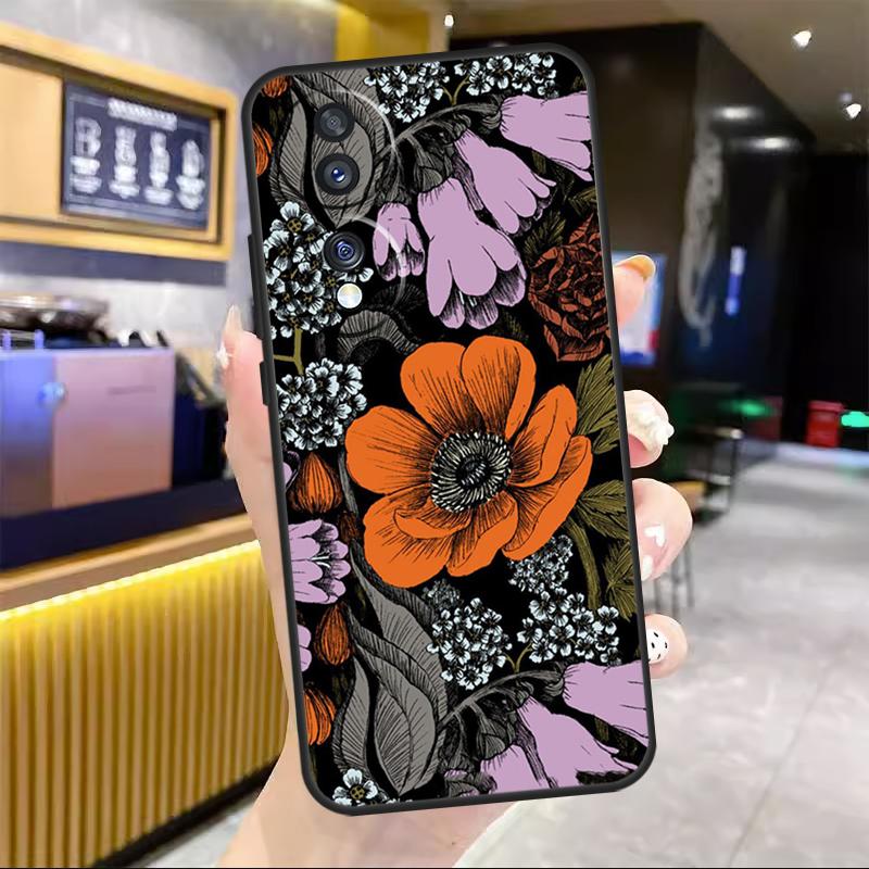 Painting Flowers Nature Leaves For Honor Magic 8 7 6 Pro Case For Honor 200 400 50 70 90 Lite X8c X8b X9a X9b X9c X9d Win RT