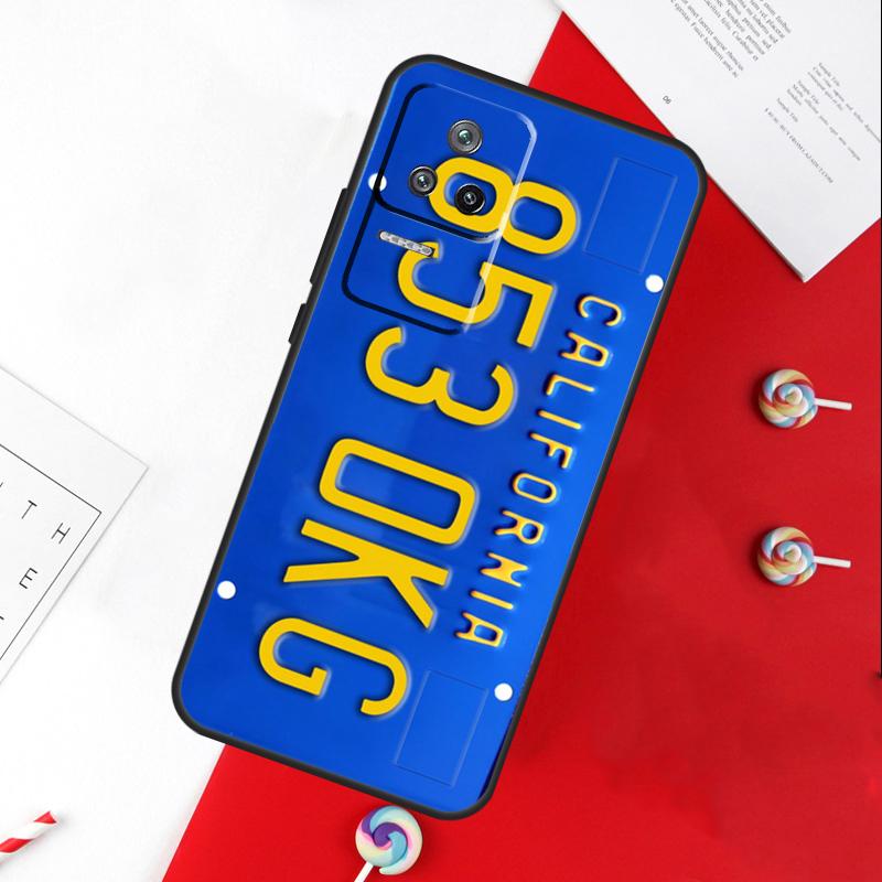 License Plate Number Cover For Xiaomi 13T 11T 12T 14T Pro 13 14 15 Ultra POCO X7 Pro X3 X5 X6 F5 F6 M6 Pro Case
