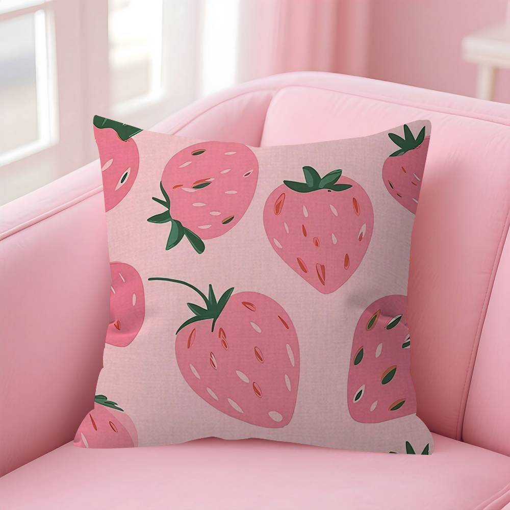 Fashion Strawberry Pillow Gift Home Office Decoration Pillow Bedroom Sofa Car Cushion CoverPillow Case