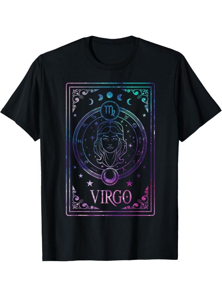 Unisex T-shirt Virgo Zodiac Tarot Card T-Shirt