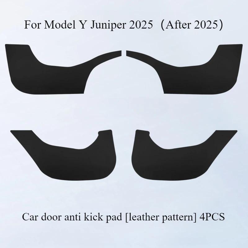 For Tesla Model Y Juniper 2025 Seat Side Anti Kick Pad Leather Seat Both Side Anti-dirty Pad Protection Sticker Car Accessories