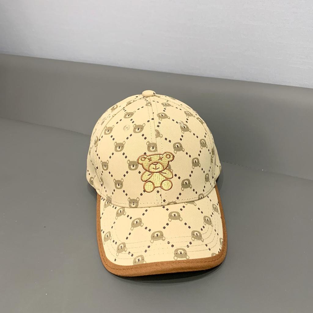 White Kahki New Fashion Baby Cartoon Hat Kids Cotton Baseball Cap Infant Toddler Adjustable Snapback Hat For Children