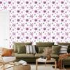 Wallpaper Flowers White and Purple for Living Room and Bedroom 50x1000