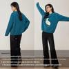 VICTORIA&VERA Women's Little Duck Jacquard Knit Sweater