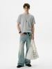 Summer Men's Quiet Luxury Textured Blend Basic Jacquard Slim Fit Solid Crew Neck Knit Short Sleeve T-Shirt
