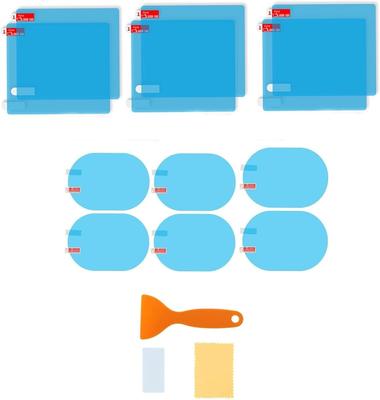 HUIKKJP Espelho Retrovisor de Carro Impermeável 12 Filmes Hidrofílicos para Lado do Carro Universal Transparente Seguro Fácil 6 Peças Ovais 6 Peças Quadradas, Peças, Espelhos,