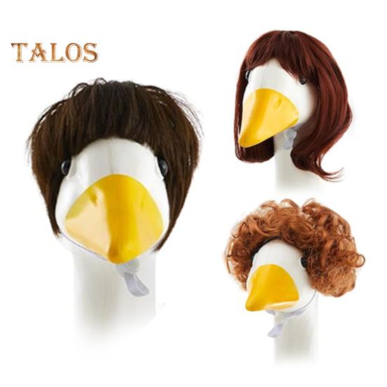 

3 шт. парик из косичек для крыльца, статуэтки гусей для улицы, аксессуары для украшения сада и лужайки A