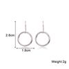 Simple Smooth Round Circle Drop Dangle Earrings for Female Geometric Pendant Ear Wedding Jewelry