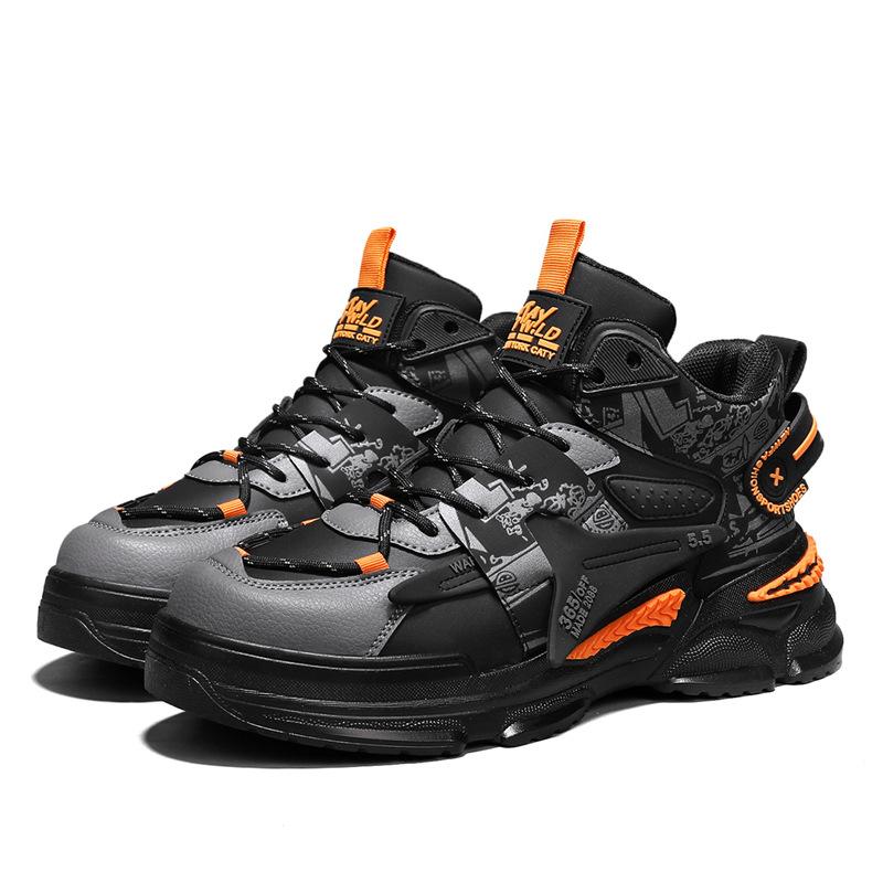 High-top Autumn and Winter 22 New Youth Sports and Leisure Running Heightening Basketball Dad Trendy Shoes