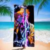 D-Demon Slayer Plážové osušky Pro děti Personalizované osušky na koupání Dárek na dovolenou k bazénu Pikniková osuška Rychleschnoucí Osušky na párty 70x140cm