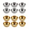 Set di 6 Piccole Ciotole per Salsa in Acciaio Inossidabile Vassoio da Portata per Condimenti Set di Piattini per Spezie Piatto per Salsa di Soia Stoviglie Speciali