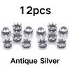 12pcs Crown Accessories Pendant Antique Decorative Spacer Beads DIY Bracelet Necklace Earring Making YMY