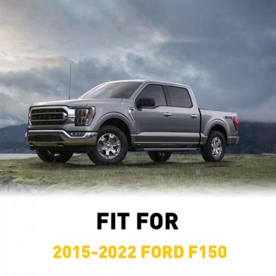 Left Driver Running Side Board Rear End Cap Fits For 2015- Ford F150 Black