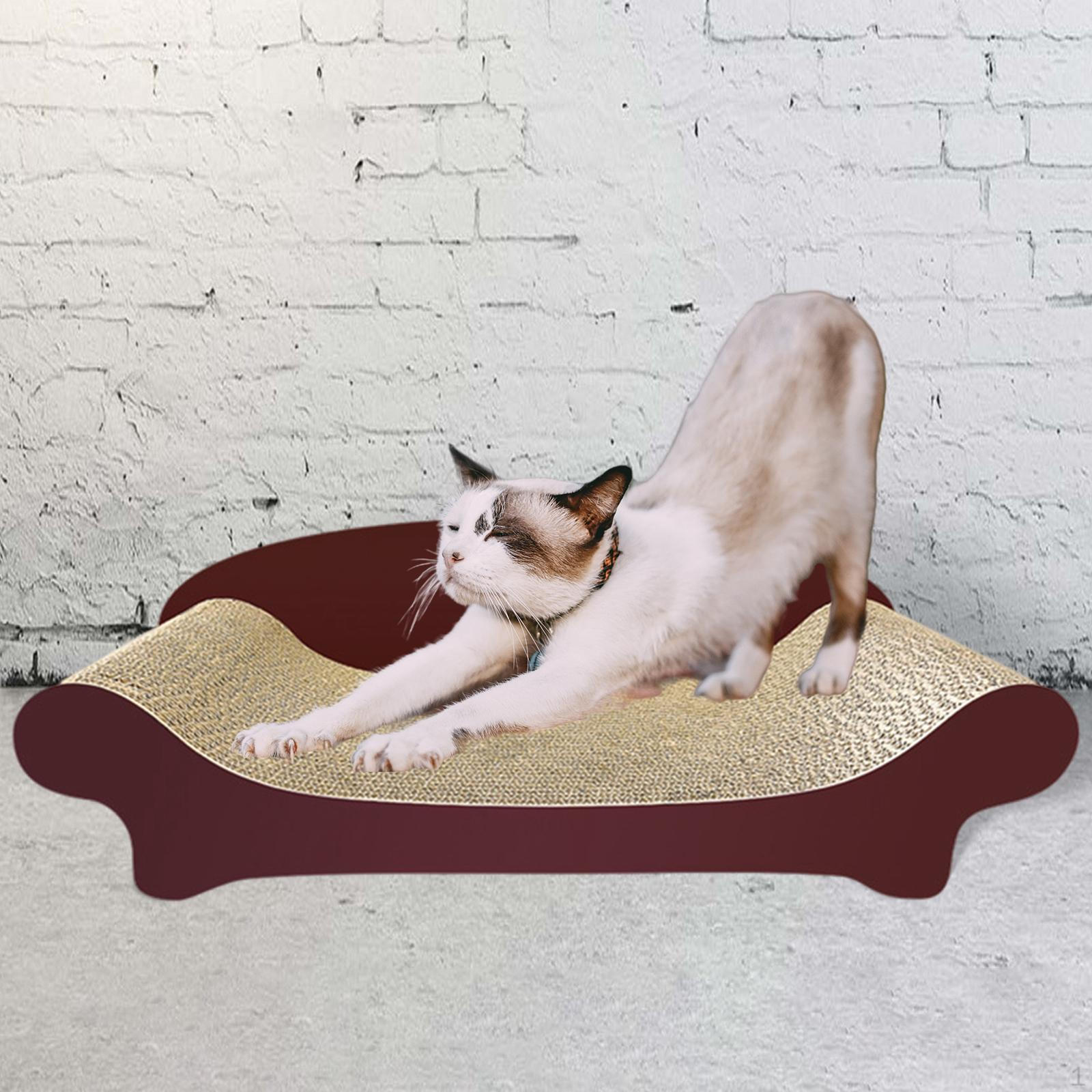 

Exercise Grinding Luxury Cardboard Lounge Couch Sofa Playing Cats Toys Scratching Bed er коричневий
