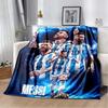 Football Superstar L-Leo-Messi-i Flannel Adult and Children's Blanket Sofa Bed Decoration Blanket Portable Blanket Gift