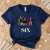 Sechs Musikalische T-Shirts Broadway Sechs Musical Druck Kurzarmshirt Musikalische Shirts Damen Lustiges T-Shirt Fans Geschenk Unisex Freizeit Oberteile