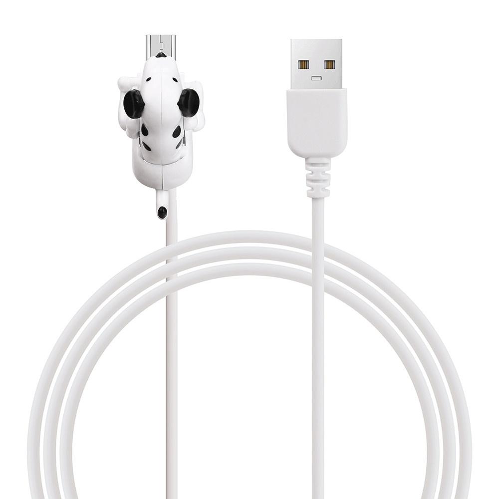 Mini Cute Humping Spot Dog Toy Smartphone Cable Charger Data 1M Charging Line for Android Device Por