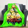 1Pc Christmas Minions Grinch Blanket Soft Throw Blanket For Home Bedroom Bed Sofa Travel Office Solid Christmas Blanket