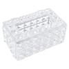Artificial Crystal Tissue Box Rectangular Decorative Household Tissue Holder for Living Room