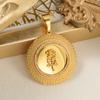 2026 Retro Niche Personalized 18K Gold Round Brand Lace Rose Necklace for Men and Women To Wear Pendant Gift