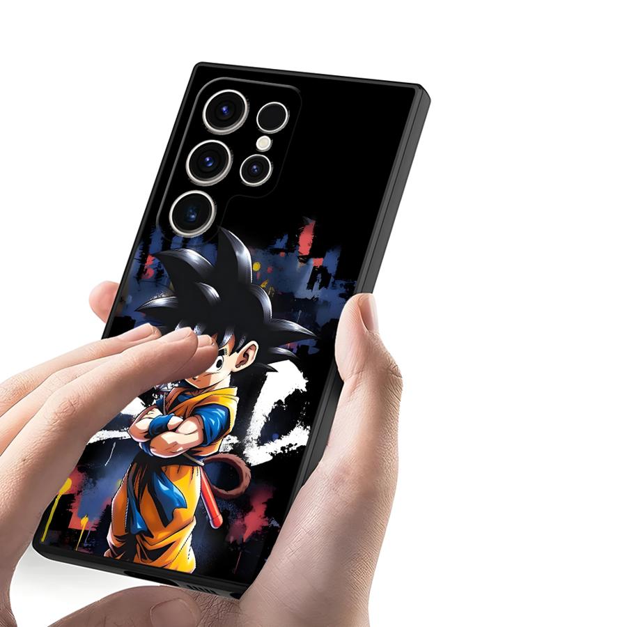 Schwarze Weiche Handyhülle für Samsung Galaxy S20 S23 Ultra S24 Plus S21 FE S25 Edge Dragon Ball Goten Goku