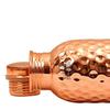 Pure Copper Water Bottle with Hammered Shine Finish Design, Drinkware, Storage Purpose, Volume-1000 ML, Pack of 1