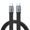 USB5 Type-C Double Head FPC Flat Wire USB Cable 543 80G High Speed 16K Screen 240W Fast Charge Customizable Length PVC 12 Months