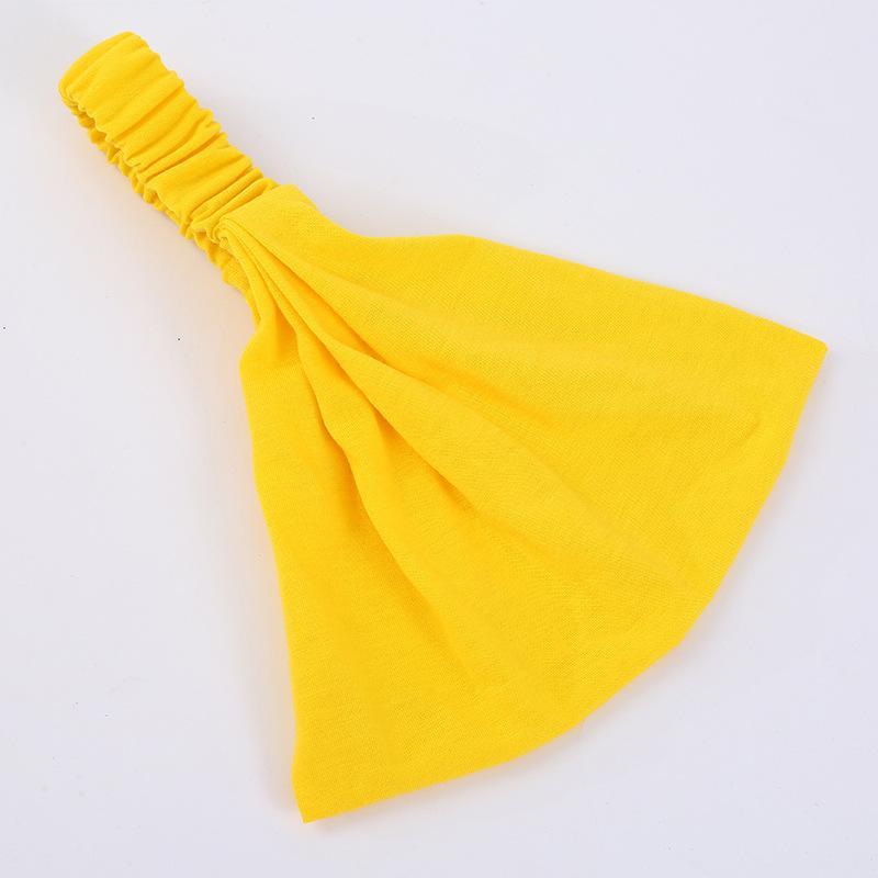 1Pcs Makeup Hair Headwrap Women Cotton Headband Turban Solid Color Elastic Hair Bands Yoga Hairband 2In1 Bandana Hair Accessory