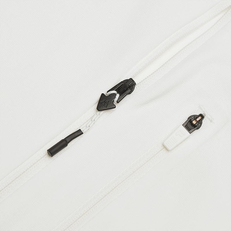 Fila Fleece Half-Zip Knit Long Sleeve T-Shirt Men Tops Snow-White A11M517202FWT