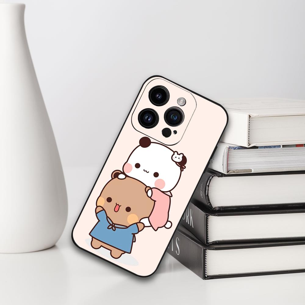 Cute Cartoon BUBU DUDU Phone Case For Iphone 16 15 11 13 14 Pro Max 7 8 Plus X Xr Xs Max 12mini Black Shell Cover Case