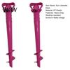 Triangular Handle Umbrella Stake 2Pcs Sun Base with Ground Stake, Screw-in Beach Heavy Duty Holder, Windproof Spiral Stand for Outdoor Yard