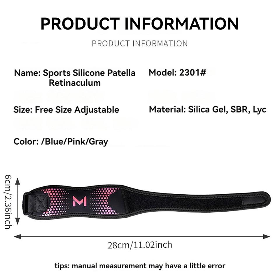 Loogdeel 1Pcs Patella Knee Strap Brace Adjustable Knee Patellar Tendon Stabilizer Support Band For Soccer Basketball Running