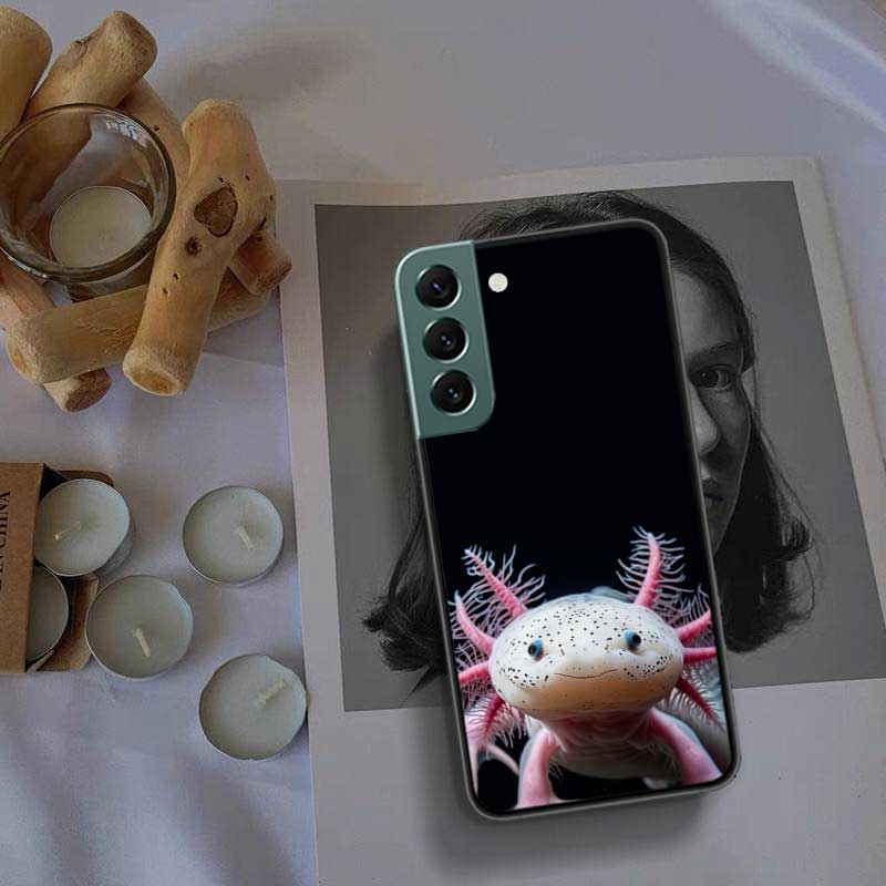 Smiling Salamander Phone Case For Samsung Galaxy S22 S25 Ultra S21 S10 Plus S26 Edge S20 S23 S24 FE Cover Silicone Soft TPU