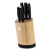 Berlinger Haus Bh-2753 Matte Black Knife Set In Bamboo Block