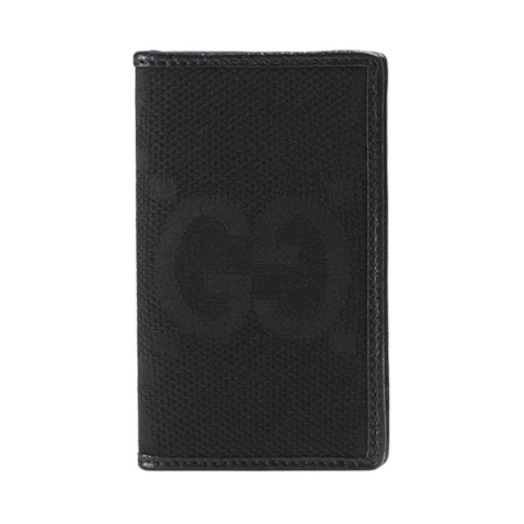 Gucci Ensfarvet Lærredstaske Med Læderkant Stor Herretaske Sort 739511-FABGN-1000