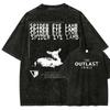 Gioco d'Azione Avventura Horror The Outlast Trials Stampa Grafica T-shirt Uomo Donna Streetwear Maglietta Oversize Cotone Lavato Retrò